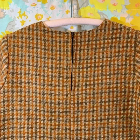 Vintage wool gingham top size large - Picture 10 of 11